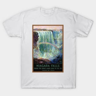 Vintage Travel Poster USA Niagara Falls T-Shirt